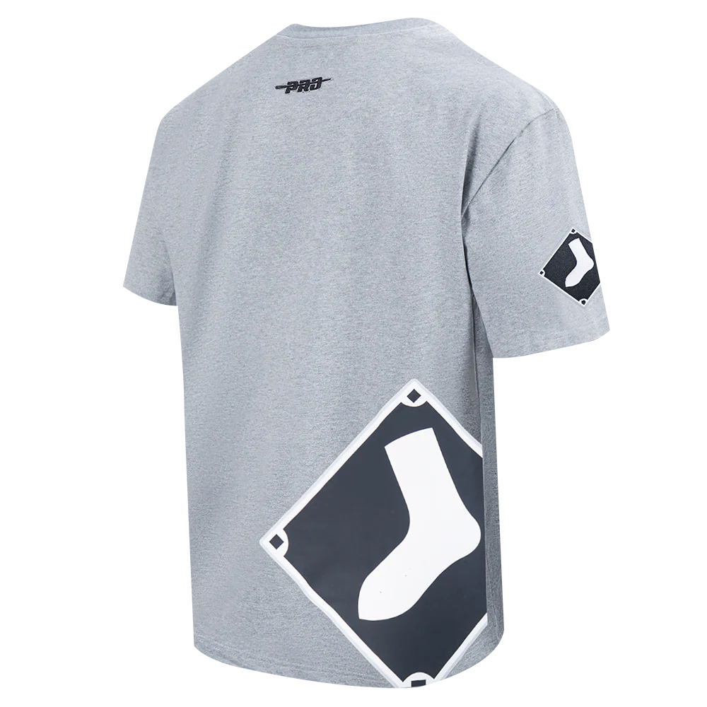 MLB CHICAGO WHITE SOX LIVING LARGE MEN'S CJ DROP SHOULDER TEE (DARK HEATHER GRAY) - Image 4