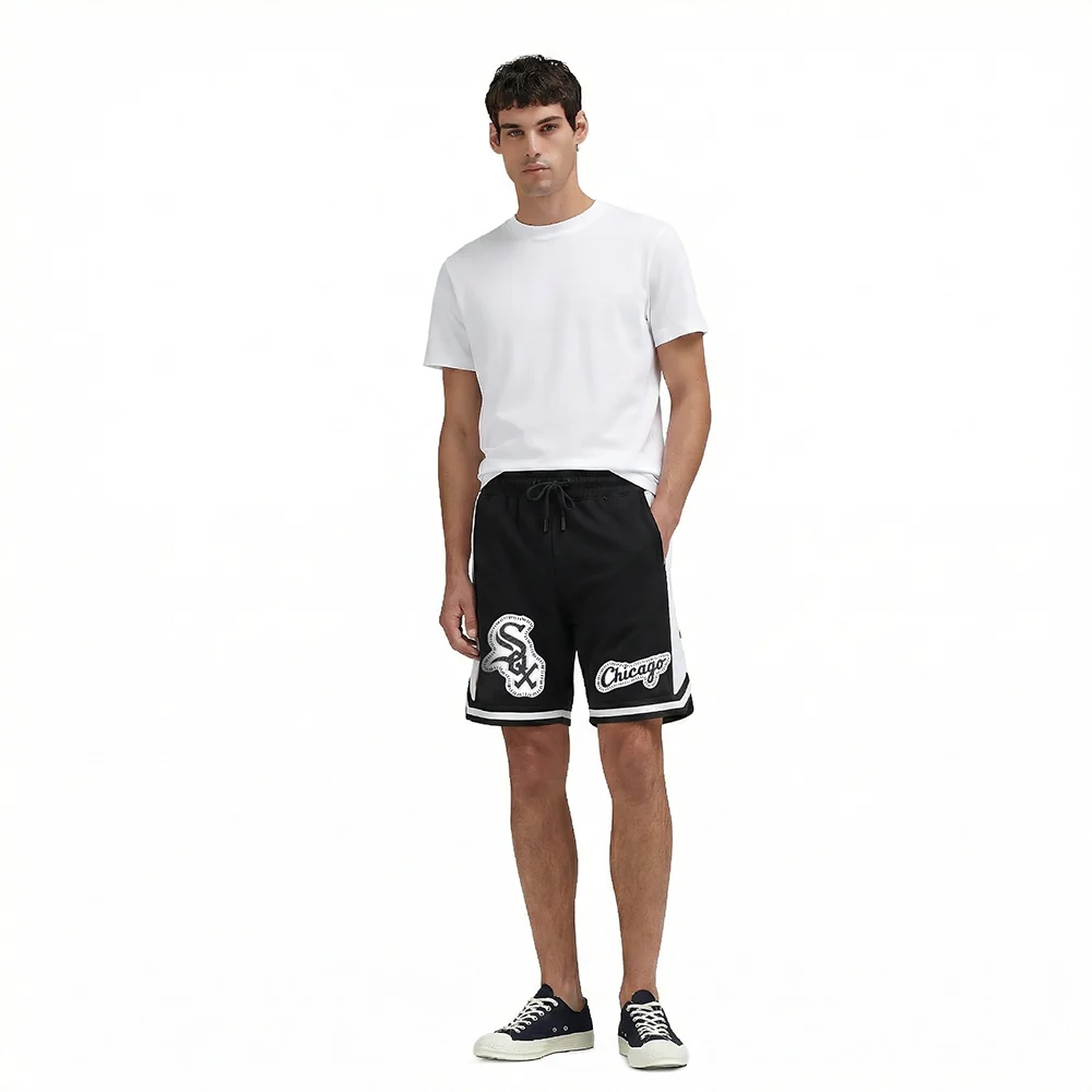 MLB CHICAGO WHITE SOX DIY PICK STITCH MEN'S DOUBLE KNIT 2.0 SHORT (BLACK) - Image 3