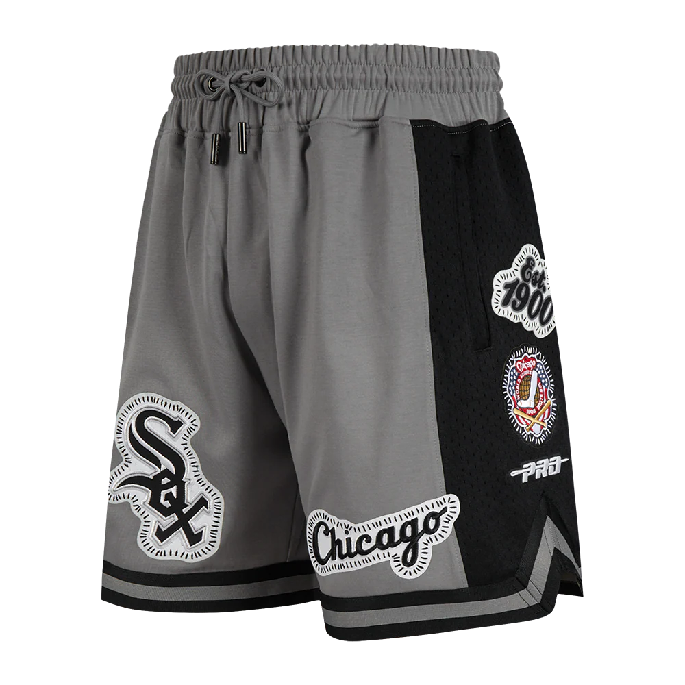 MLB CHICAGO WHITE SOX DIY PICK STITCH MEN'S DOUBLE KNIT 2.0 SHORT (GRAY/BLACK) - Image 4