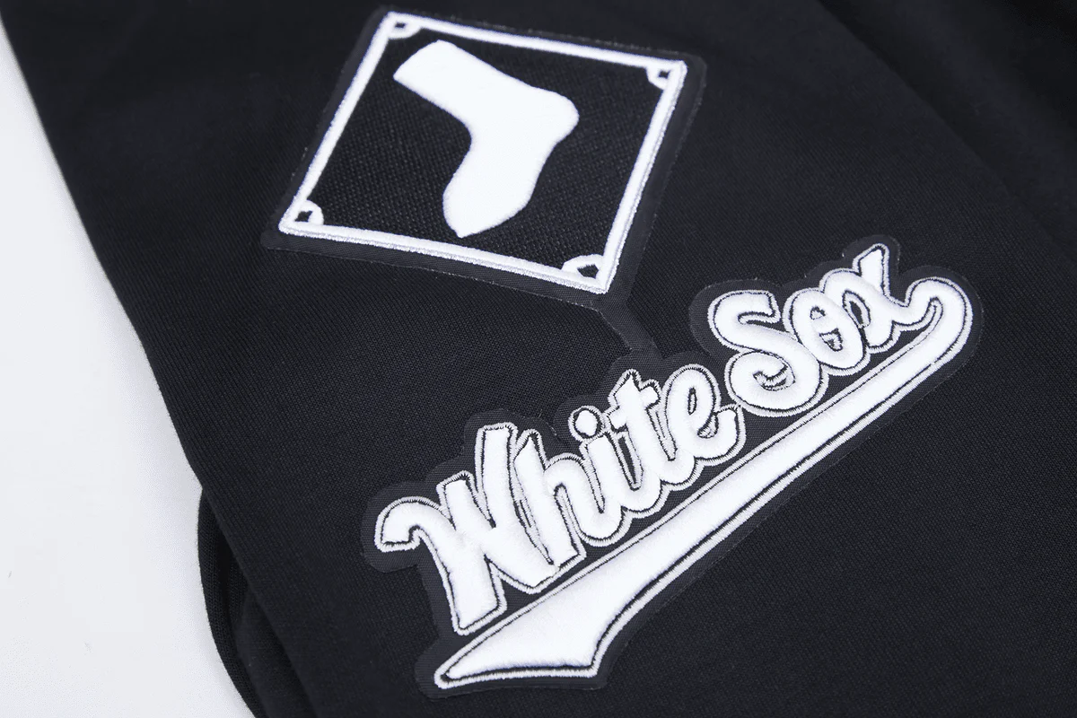 MLB CHICAGO WHITE SOX CLASSIC CHENILLE MEN'S PULLOVER HOODIE (BLACK) - Image 6