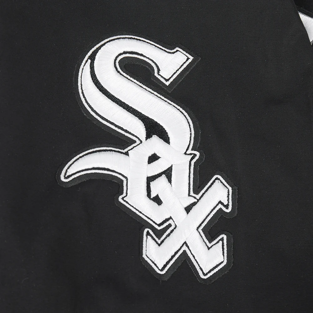 MLB CHICAGO WHITE SOX CLASSIC WIND SUIT MEN'S WOVEN FULL ZIP PULLOVER HOODIE (BLACK) - Image 5