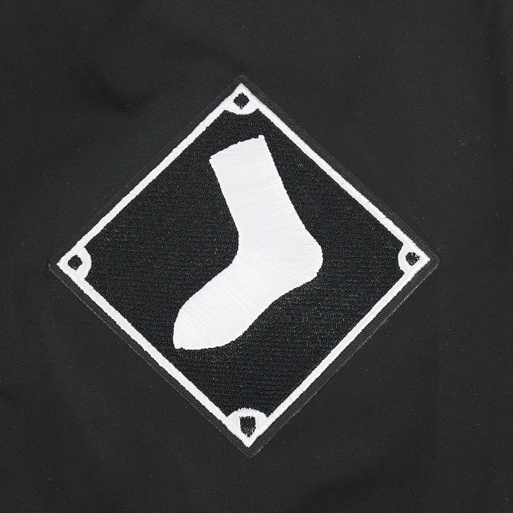 MLB CHICAGO WHITE SOX CLASSIC WIND SUIT MEN'S WOVEN FULL ZIP PULLOVER HOODIE (BLACK) - Image 8