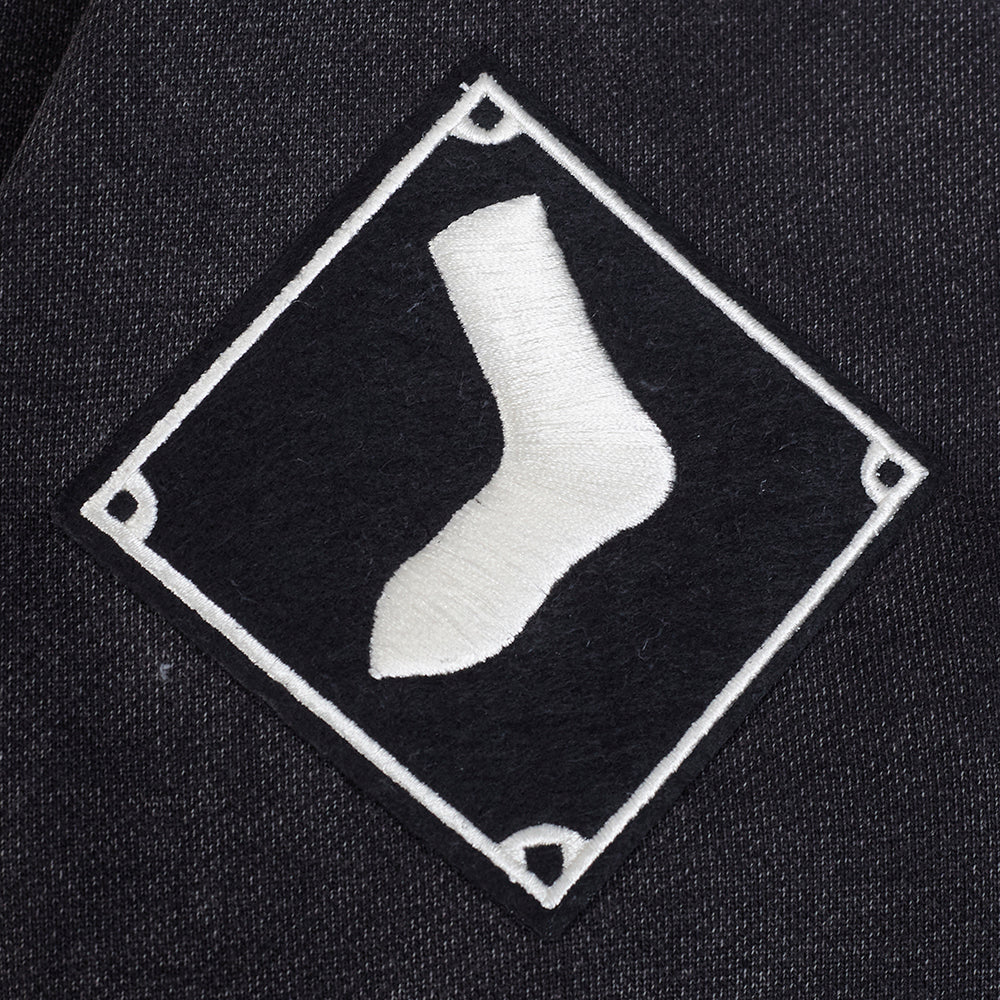 MLB CHICAGO WHITE SOX STREET TEAM MEN'S ENZYME WASH DS FT PO HOODIE (WASHED BLACK) - Image 5