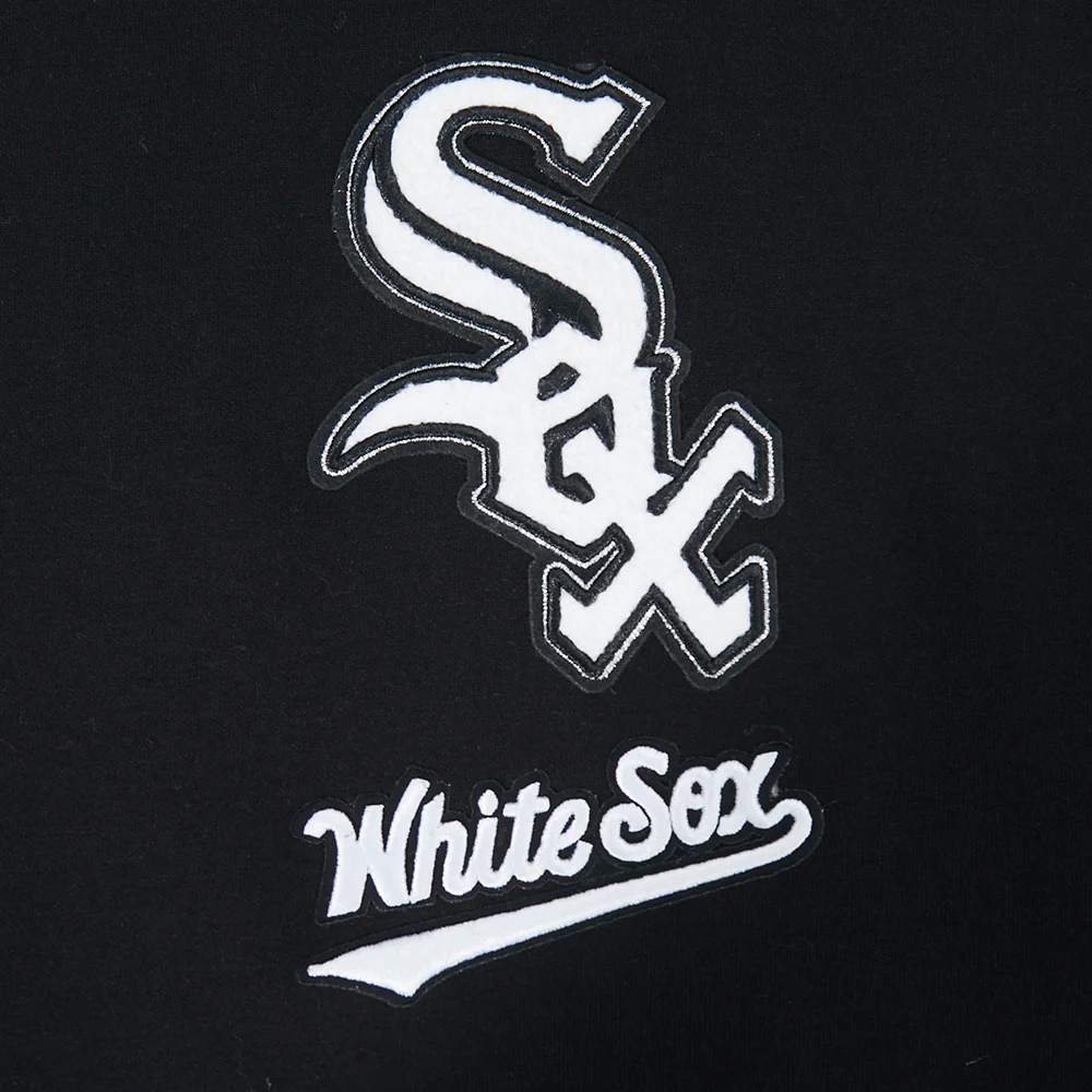 MLB CHICAGO WHITE SOX CLASSIC CHENILLE MEN'S DK FZ HOODIE (BLACK) - Image 5