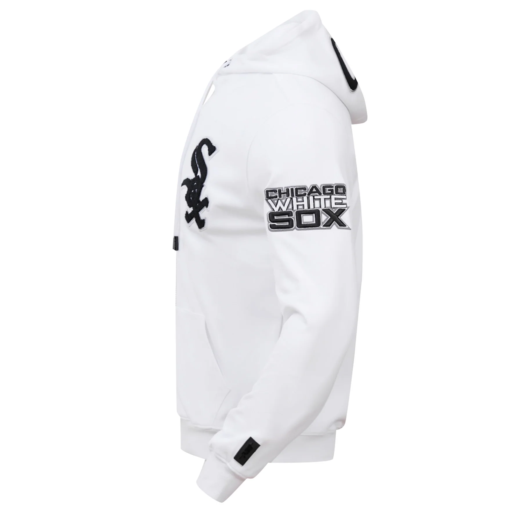 MLB CHICAGO WHITE SOX CLASSIC CHENILLE MEN'S FULL ZIP PULLOVER HOODIE (WHITE) - Image 3