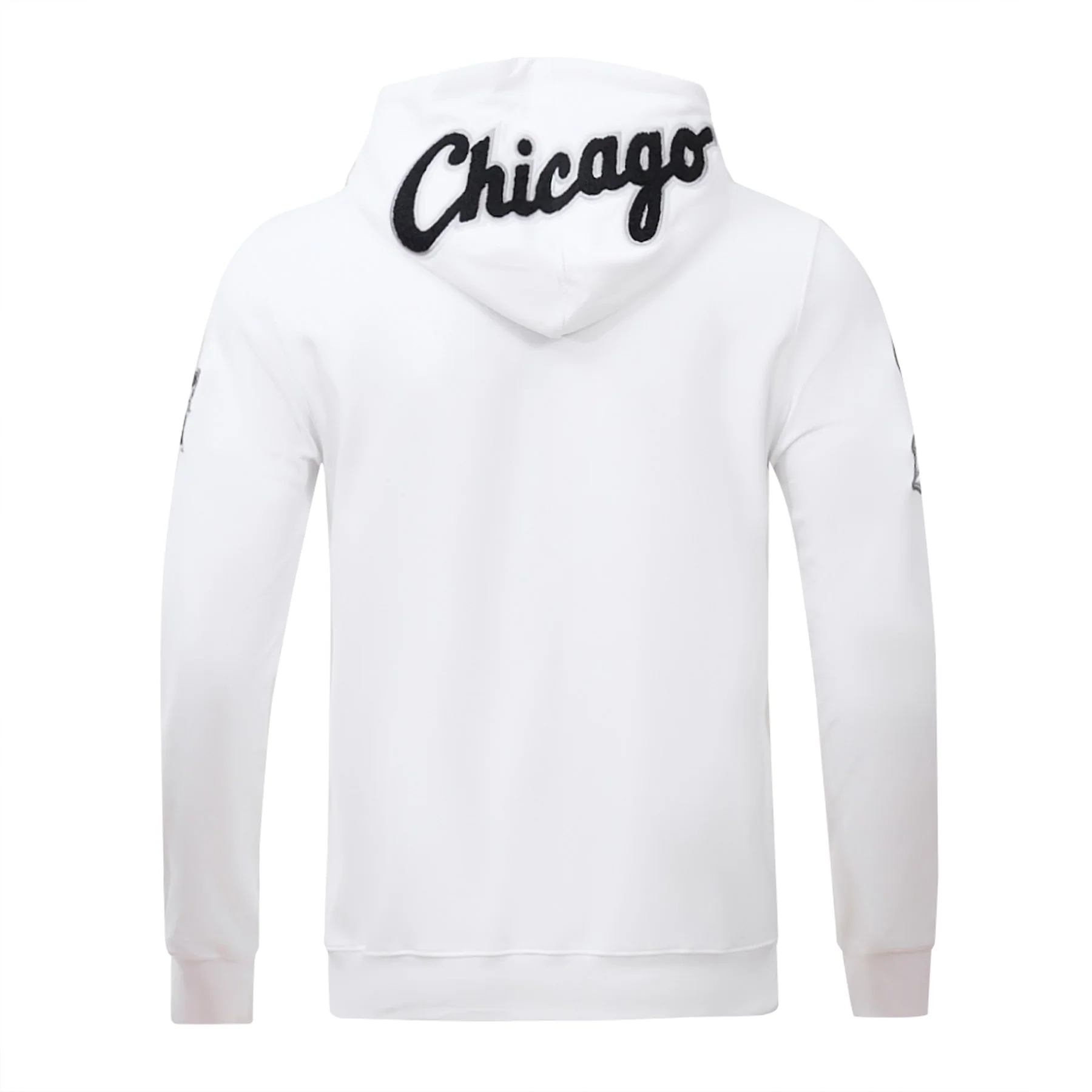MLB CHICAGO WHITE SOX CLASSIC CHENILLE MEN'S FULL ZIP PULLOVER HOODIE (WHITE) - Image 4