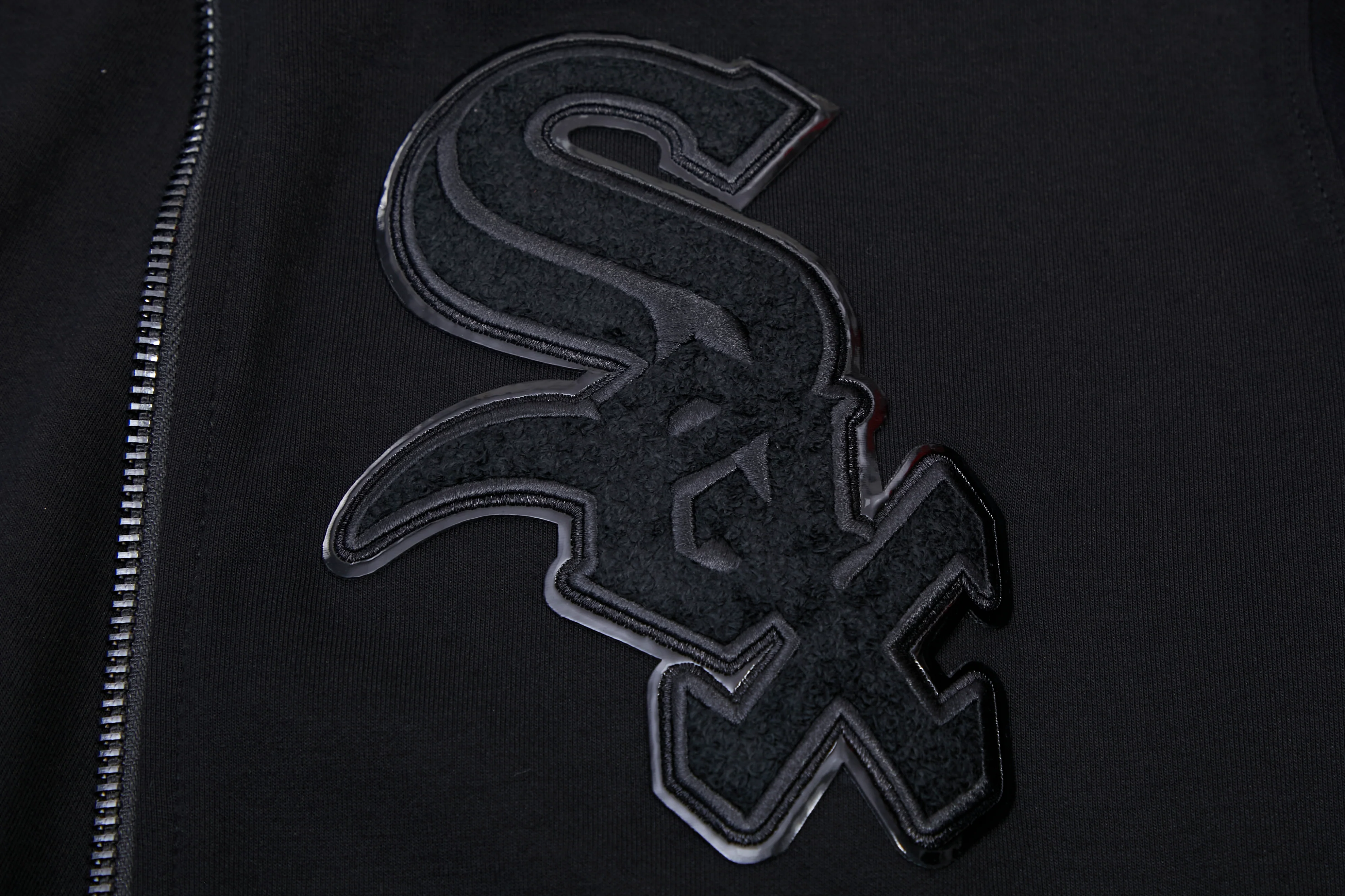 MLB CHICAGO WHITE SOX TRIPLE BLACK ZIPPER HOODIE (BLACK) - Image 6