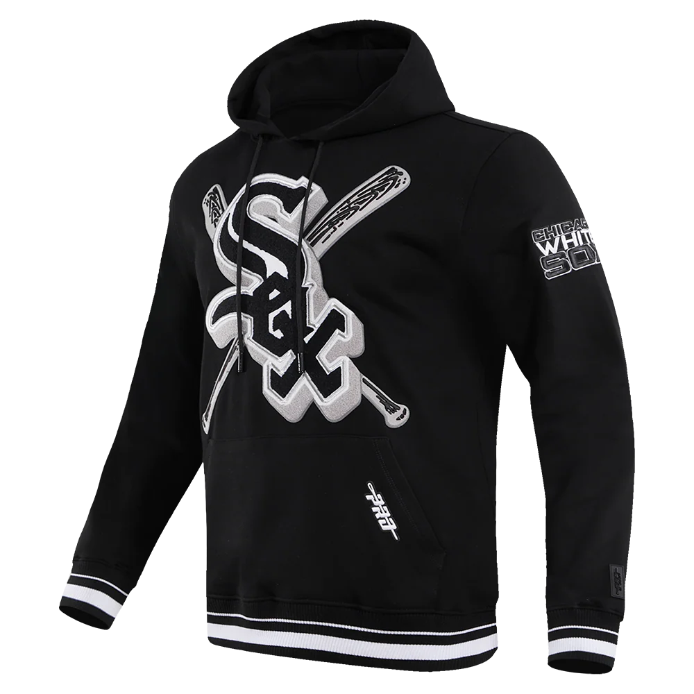 MLB CHICAGO WHITE SOX MASHUP MEN'S RIB PO HOODIE (BLACK) - Image 4