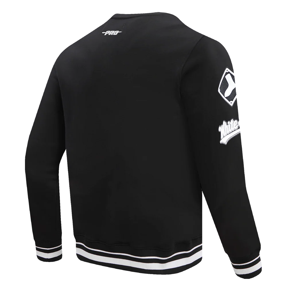 MLB CHICAGO WHITE SOX MASHUP MEN'S RIB CREWNECK (BLACK/GRAY) - Image 3