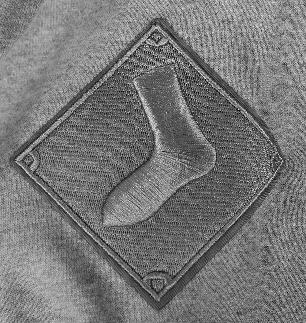 MLB CHICAGO WHITE SOX NEUTRAL MEN'S DROP SHOULDER PULLOVER HOODIE (DARK HEATHER GRAY) - Image 5