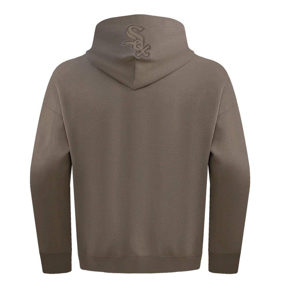 MLB CHICAGO WHITE SOX NEUTRAL MEN'S DROP SHOULDER PULLOVER HOODIE (DARK TAUPE) - Image 3