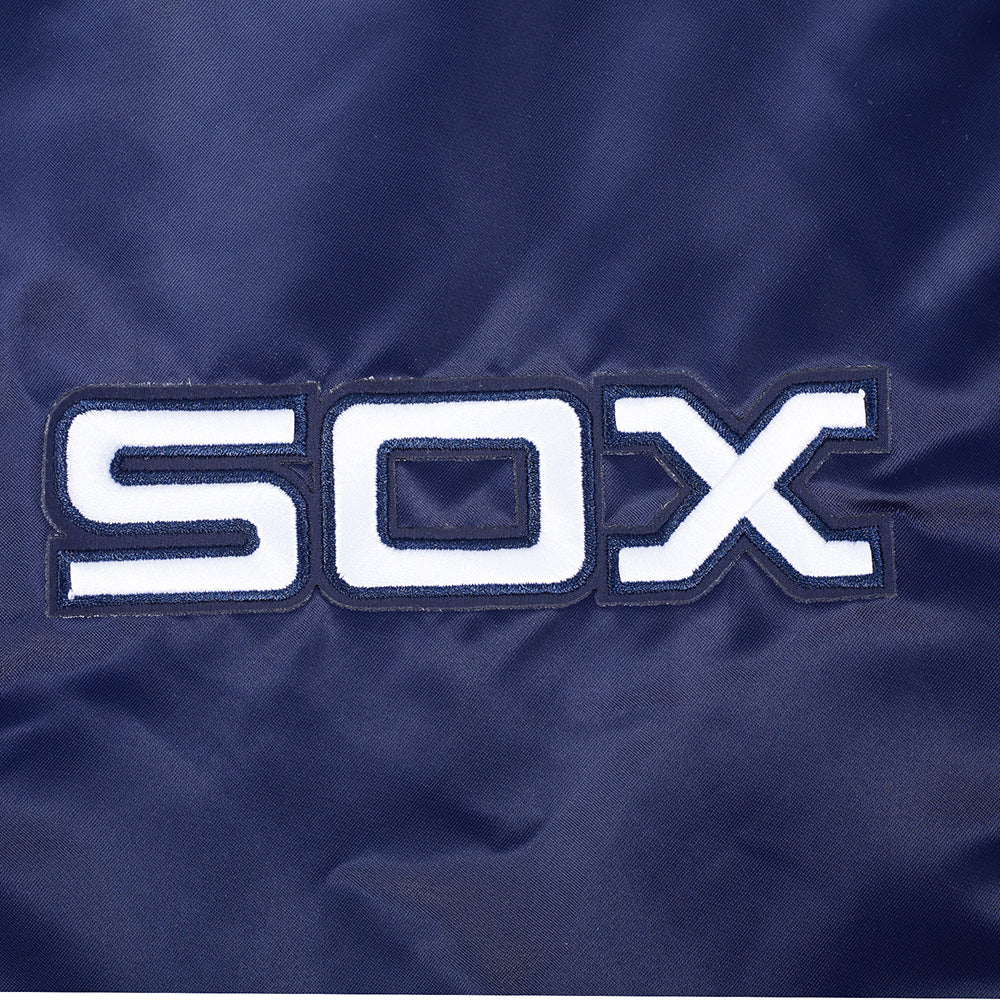 MLB CHICAGO WHITE SOX SOUVENIR MEN'S SATIN JACKET (NAVY) - Image 5