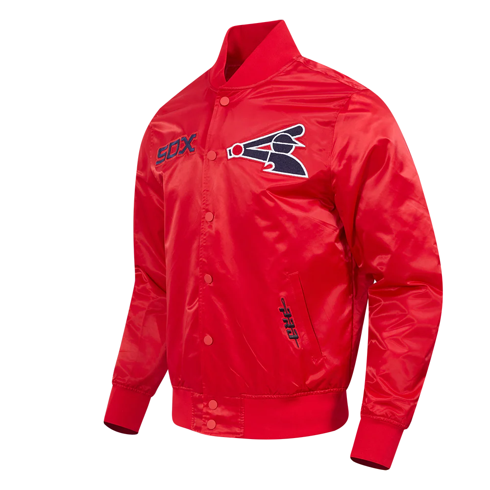 MLB CHICAGO WHITE SOX SOUVENIR MEN'S SATIN JACKET (RED) - Image 2