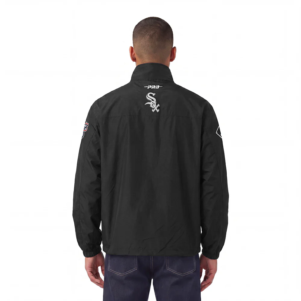 MLB CHICAGO WHITE SOX PRE GAME MEN'S JACKET (BLACK) - Image 3