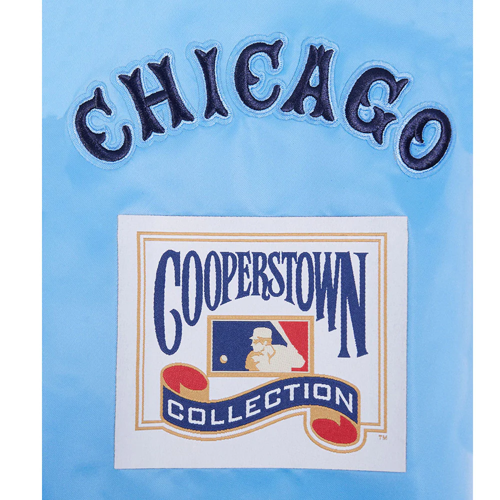 MLB CHICAGO WHITE SOX RETRO CLASSICS MEN'S PRO SATIN YD RIB JACKET (UNIVERSITY BLUE) - Image 6