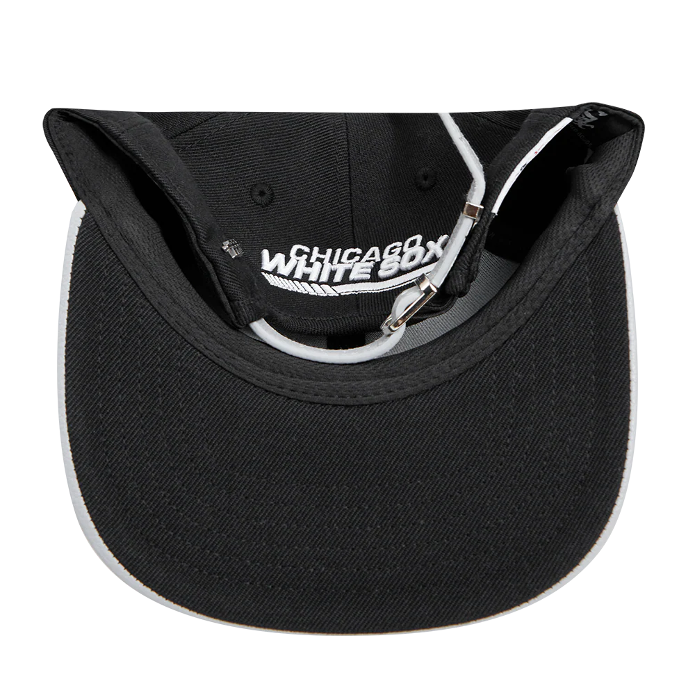 MLB CHICAGO WHITE SOX FAST LANE LOGO WOOL STRAPBACK (BLACK) - Image 7