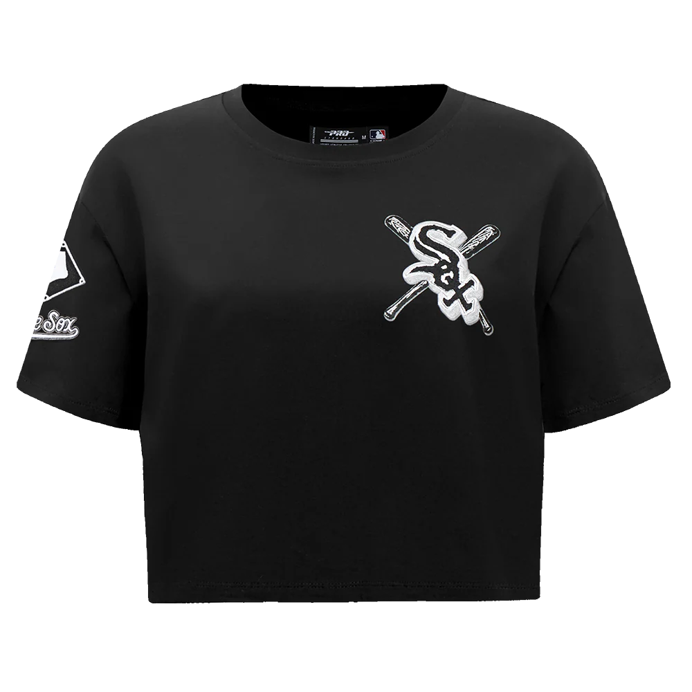 MLB CHICAGO WHITE SOX MASHUP WOMEN'S BOXY TOP (BLACK)