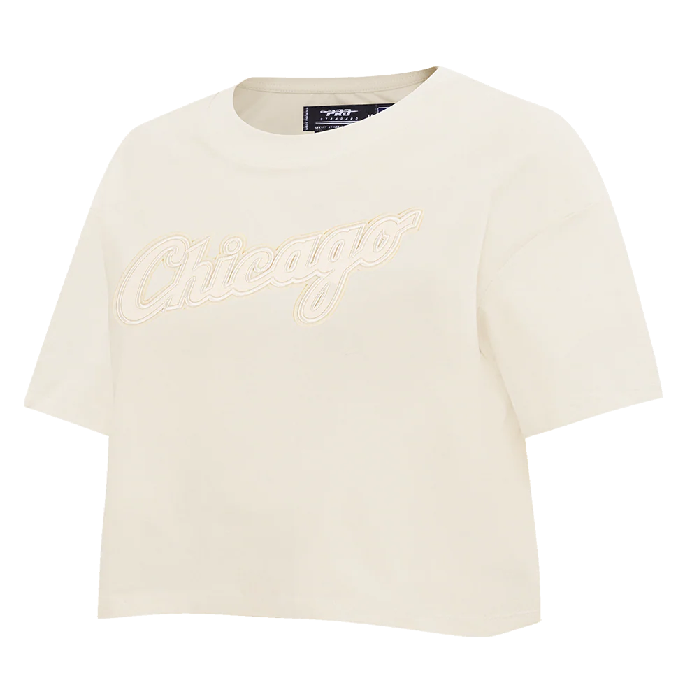 MLB CHICAGO WHITE SOX NEUTRAL WOMEN'S BOXY TOP (EGGSHELL) - Image 2