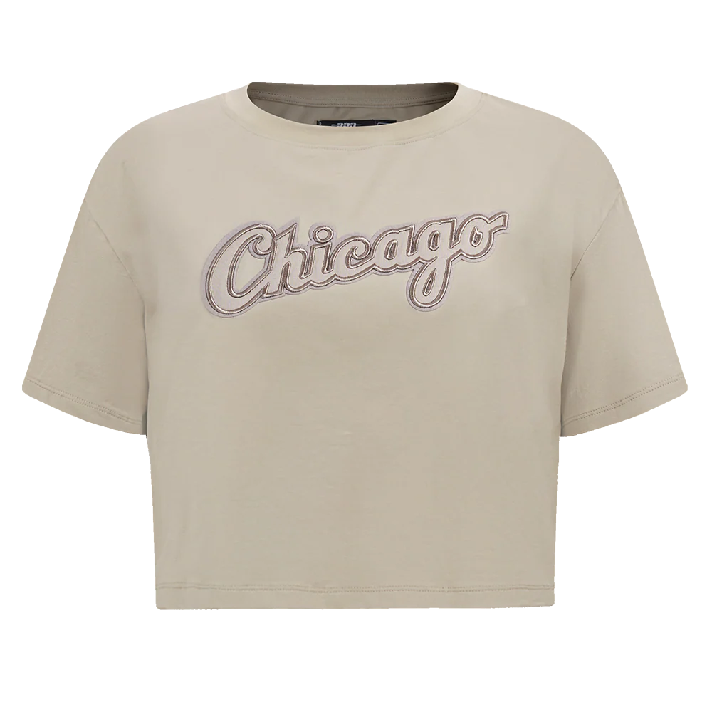 MLB CHICAGO WHITE SOX NEUTRAL WOMEN'S BOXY TOP (TAUPE)