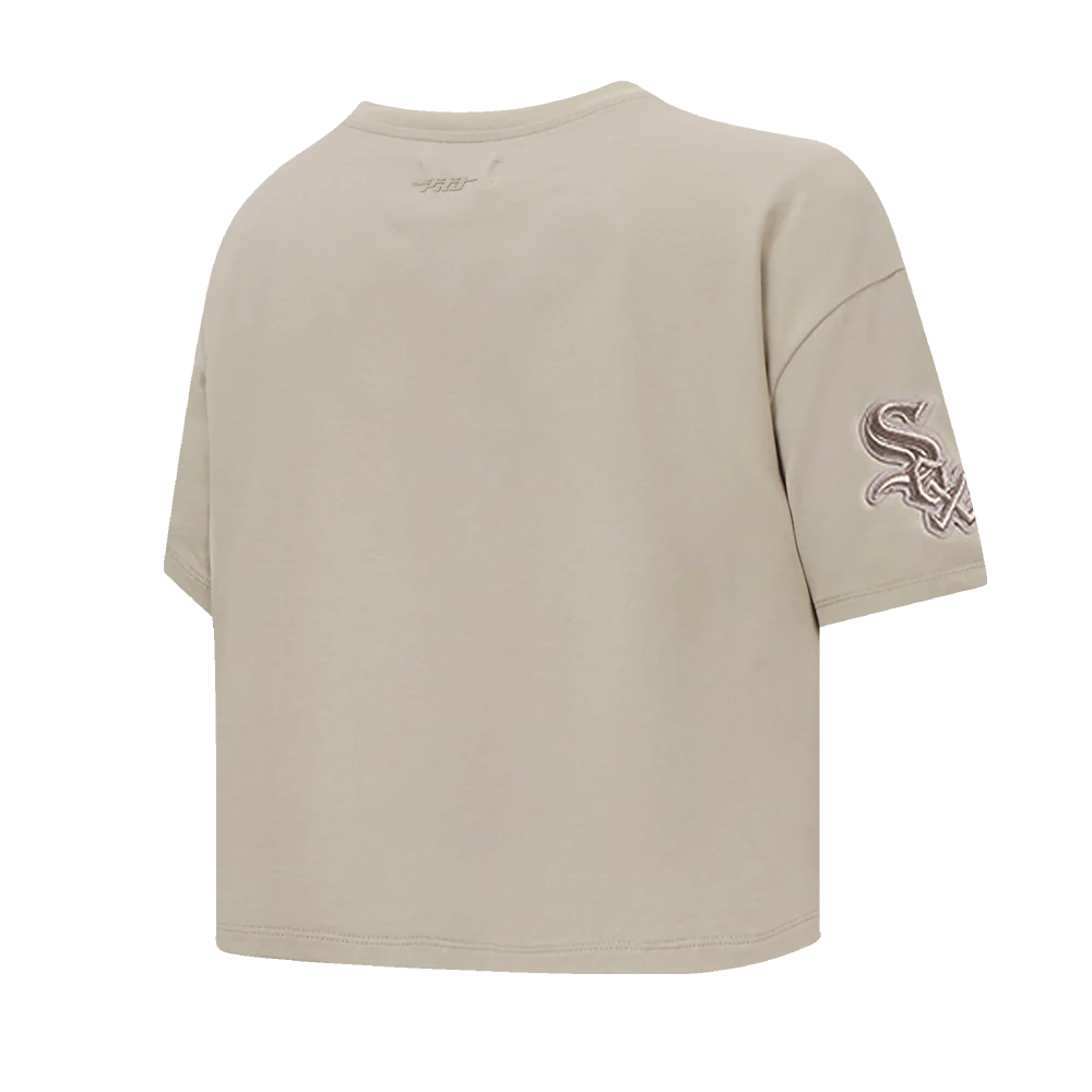 MLB CHICAGO WHITE SOX NEUTRAL WOMEN'S BOXY TOP (TAUPE) - Image 3