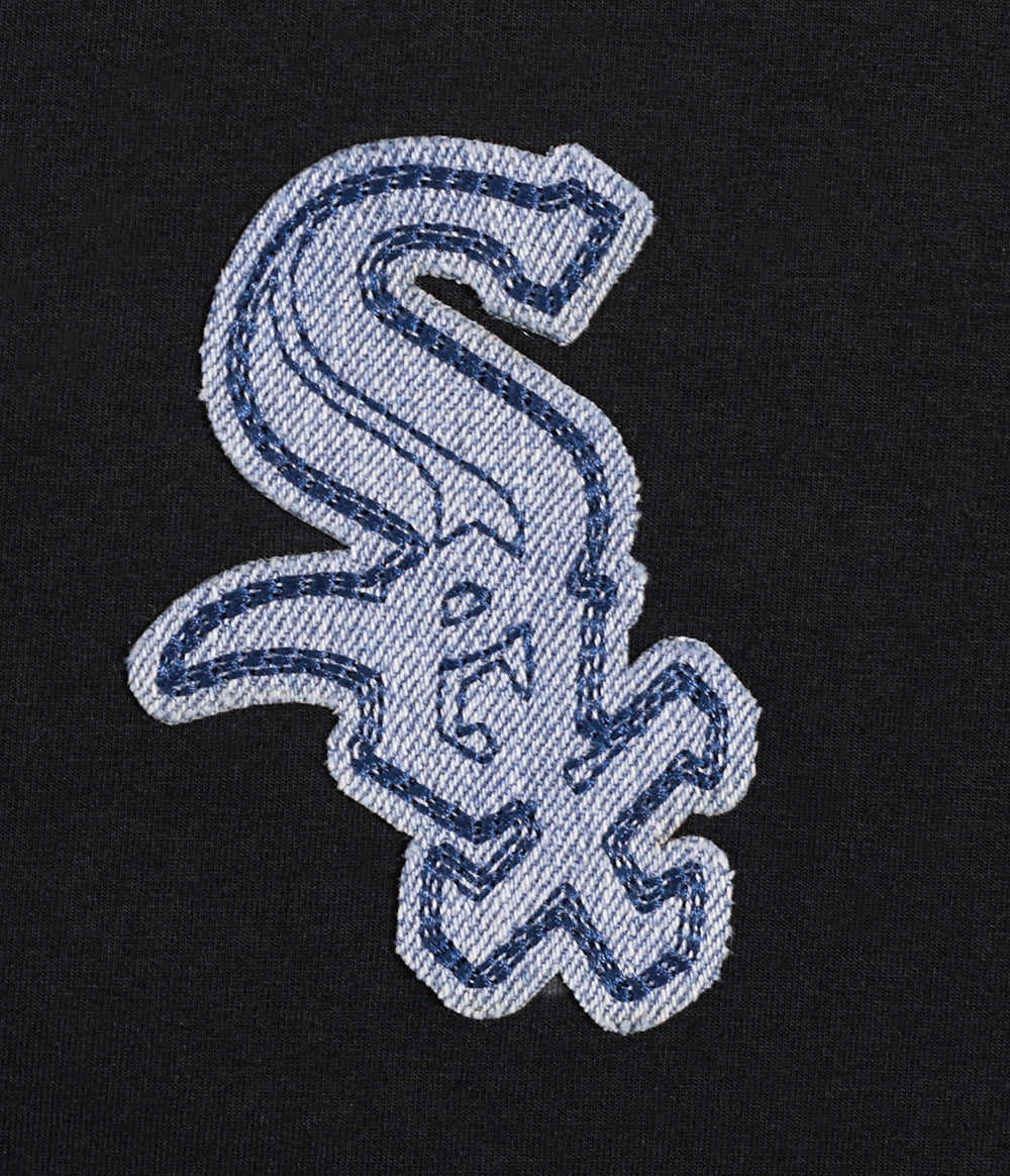 MLB CHICAGO WHITE SOX VARSITY BLUES WOMEN'S BOXY TOP (BLACK) - Image 5