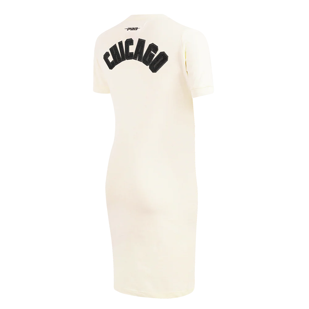 MLB CHICAGO WHITE SOX TRIPLE TONAL BODYCON WOMEN'S DRESS (EGGSHELL) - Image 3