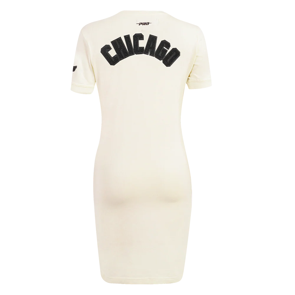MLB CHICAGO WHITE SOX TRIPLE TONAL BODYCON WOMEN'S DRESS (EGGSHELL) - Image 4