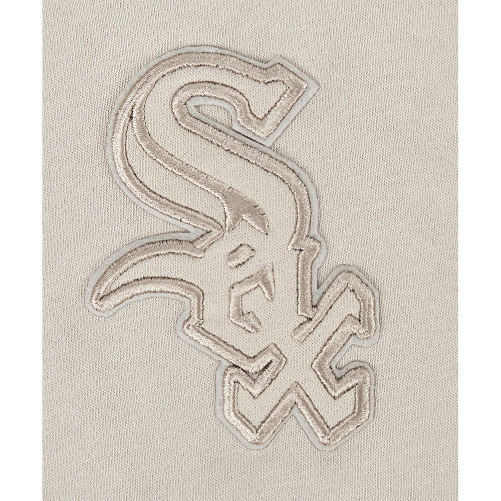 MLB CHICAGO WHITE SOX NEUTRAL BIG GIRLS FLEECE PO HOODIE (TAUPE) - Image 6