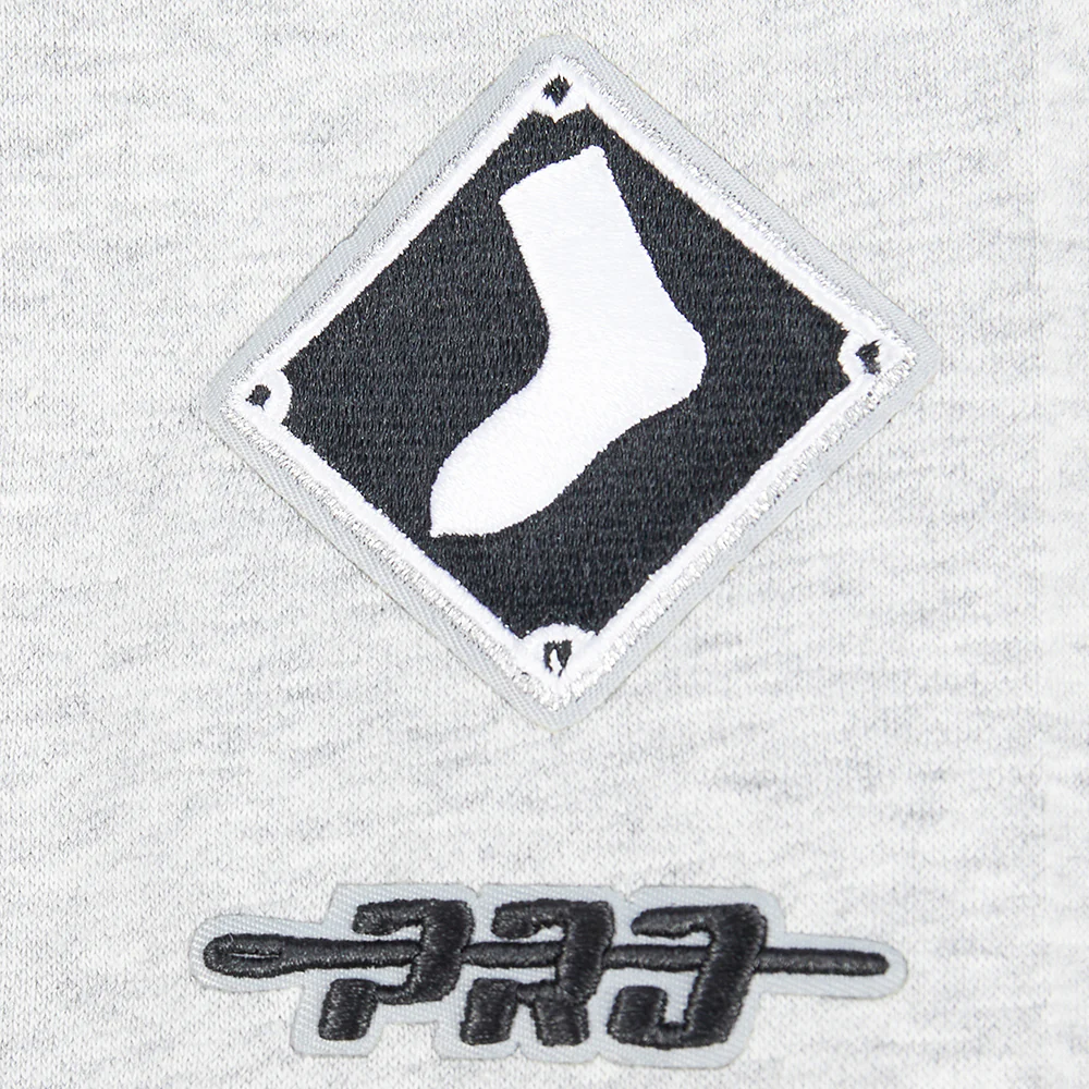 MLB CHICAGO WHITE SOX CLASSIC BIG GIRLS FLEECE CREWNECK (HEATHER GREY) - Image 6