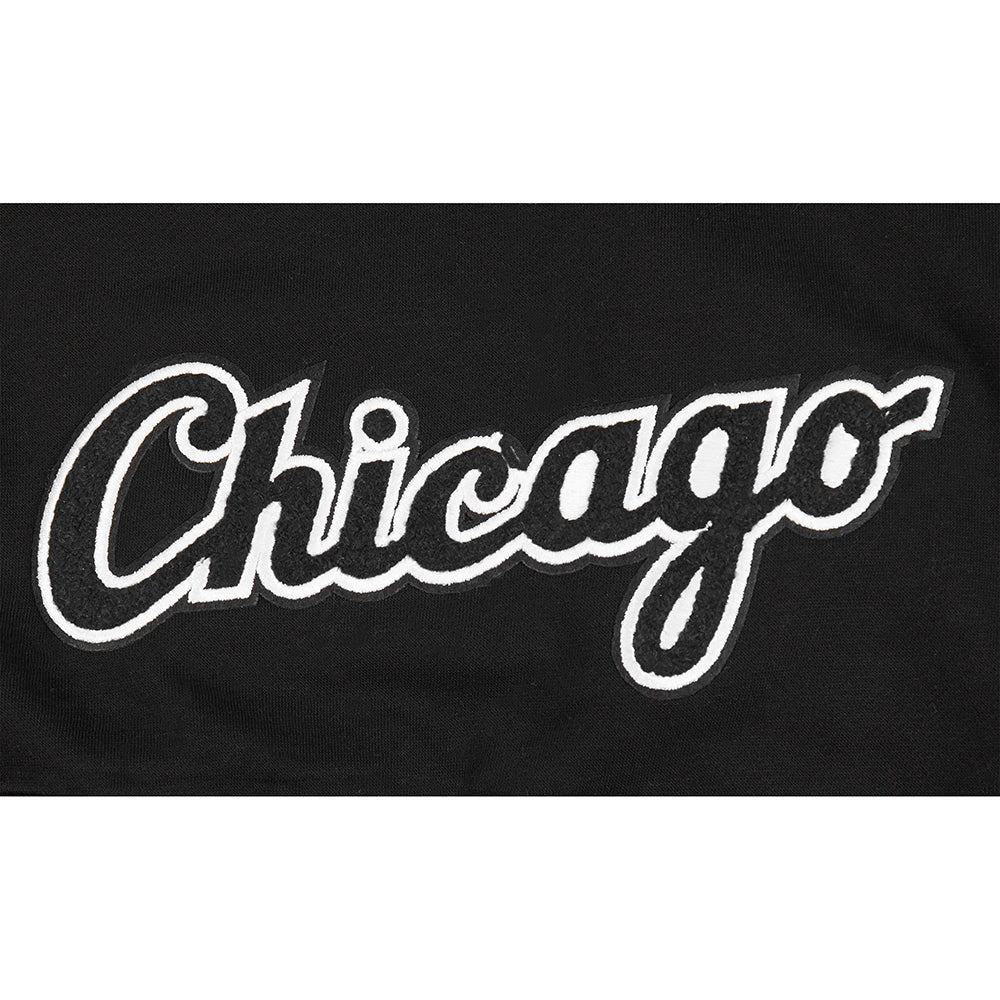 MLB CHICAGO WHITE SOX CLASSIC BIG GIRLS FLEECE FZ HOODIE (BLACK) - Image 7