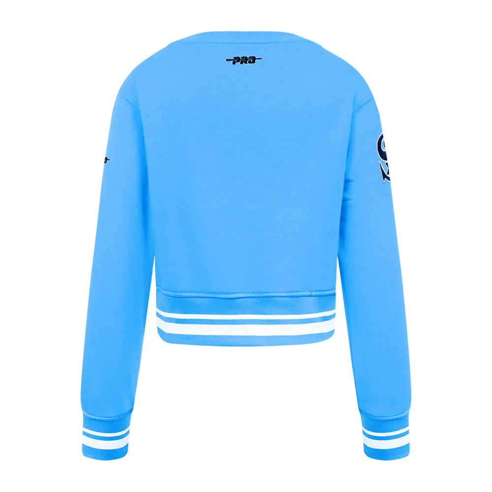 MLB CHICAGO WHITE SOX RETRO CLASSIC BIG GIRLS RIB FLEECE CREWNECK (UNIVERSITY BLUE) - Image 3