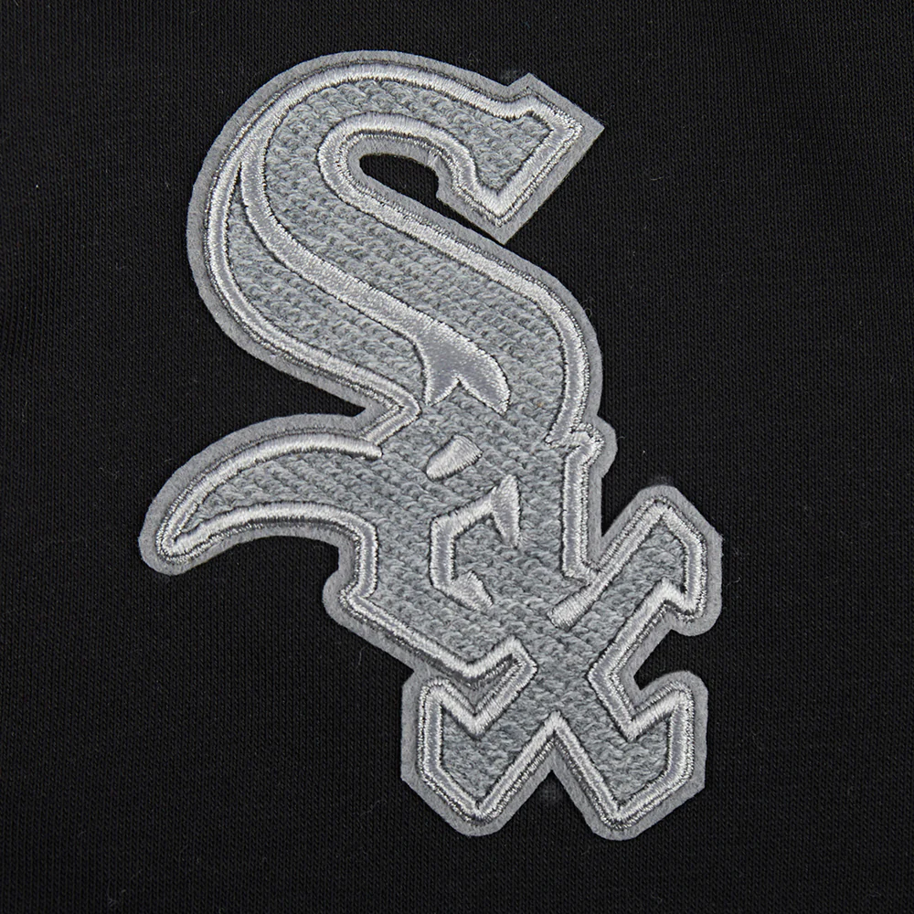 MLB CHICAGO WHITE SOX REVERSE FRENCH TERRY WOMEN'S COLORBLOCK FLC FZ (BLACK/GRAY/EGGSHELL) - Image 9