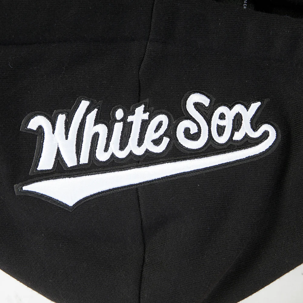 MLB CHICAGO WHITE SOX WINGSPAN WOMEN'S FLC CROPPED PO HOODIE (BLACK) - Image 6