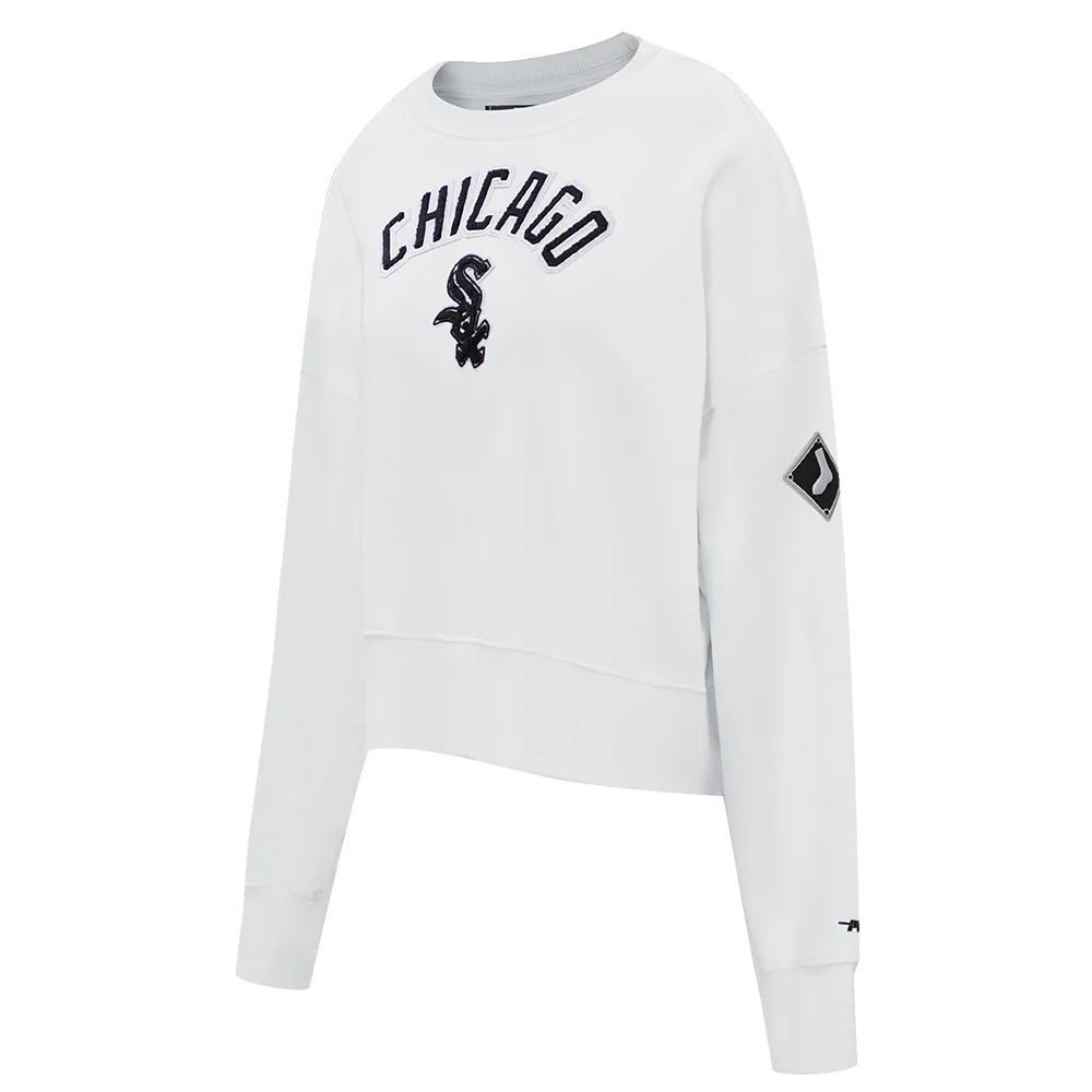 MLB CHICAGO WHITE SOX CLASSIC WOMEN'S CREWNECK (WHITE) - Image 2