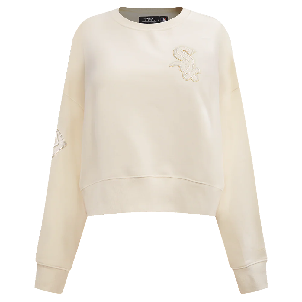 MLB CHICAGO WHITE SOX NEUTRAL WOMEN'S CREWNECK (EGGSHELL)