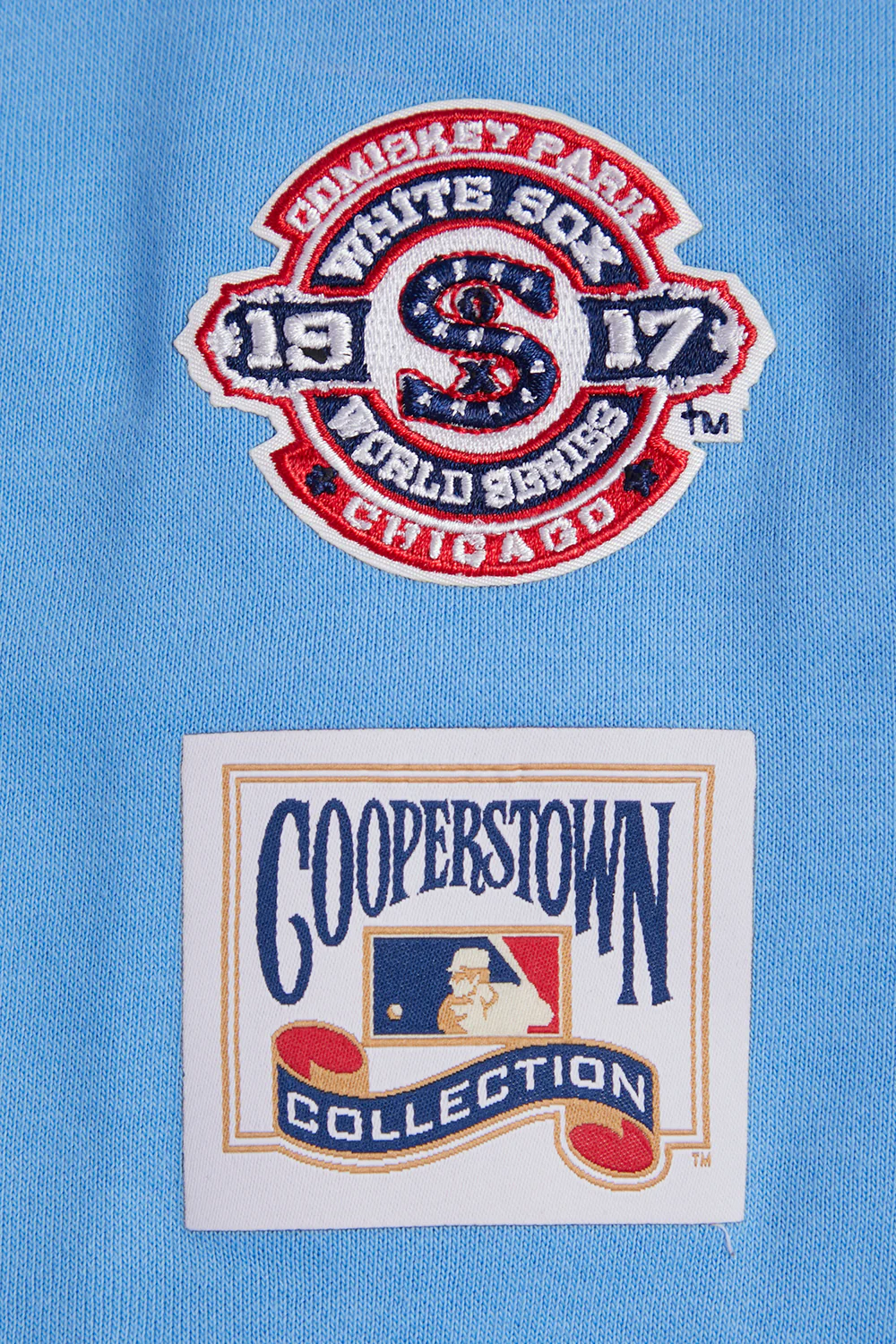 MLB CHICAGO WHITE SOX RETRO CLASSIC WOMEN'S RIB CROPPED PULLOVER HOODIE (UNIVERSITY BLUE/WHITE) - Image 8