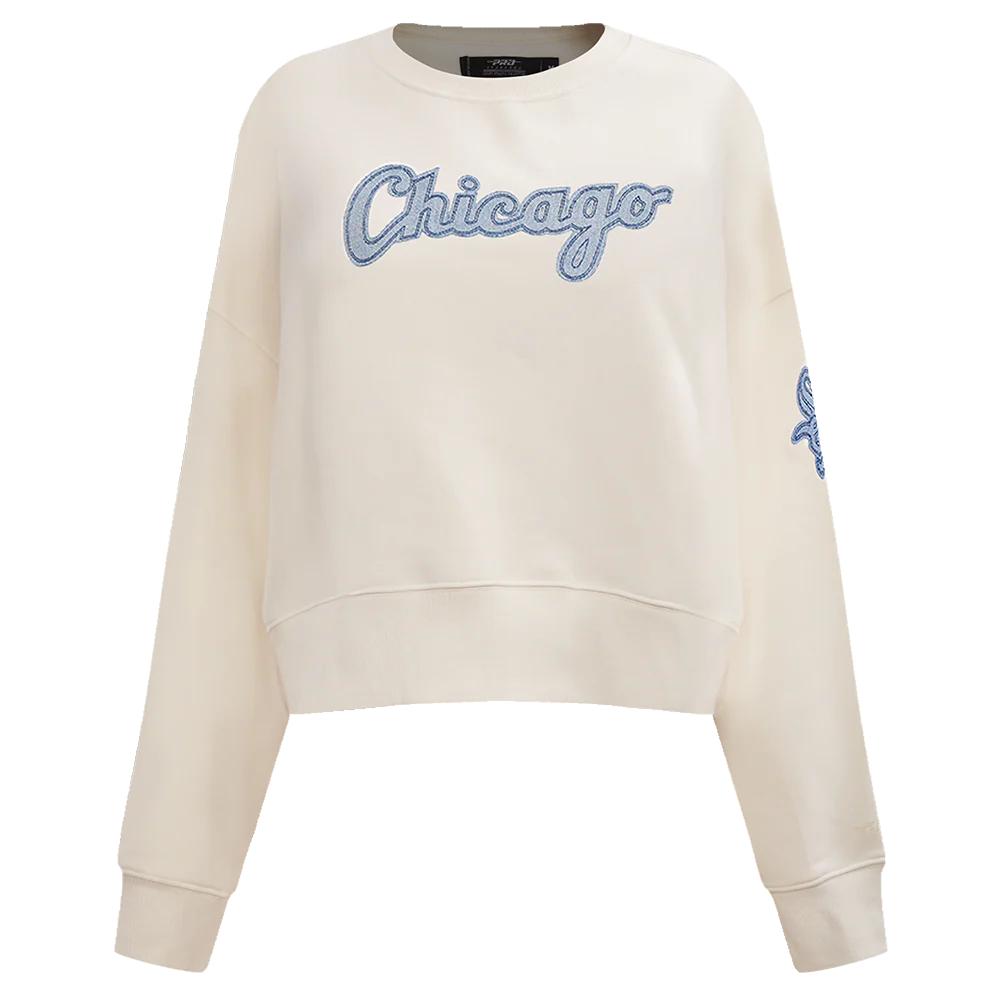 MLB CHICAGO WHITE SOX VARSITY BLUES WOMEN'S CREWNECK (LINEN)