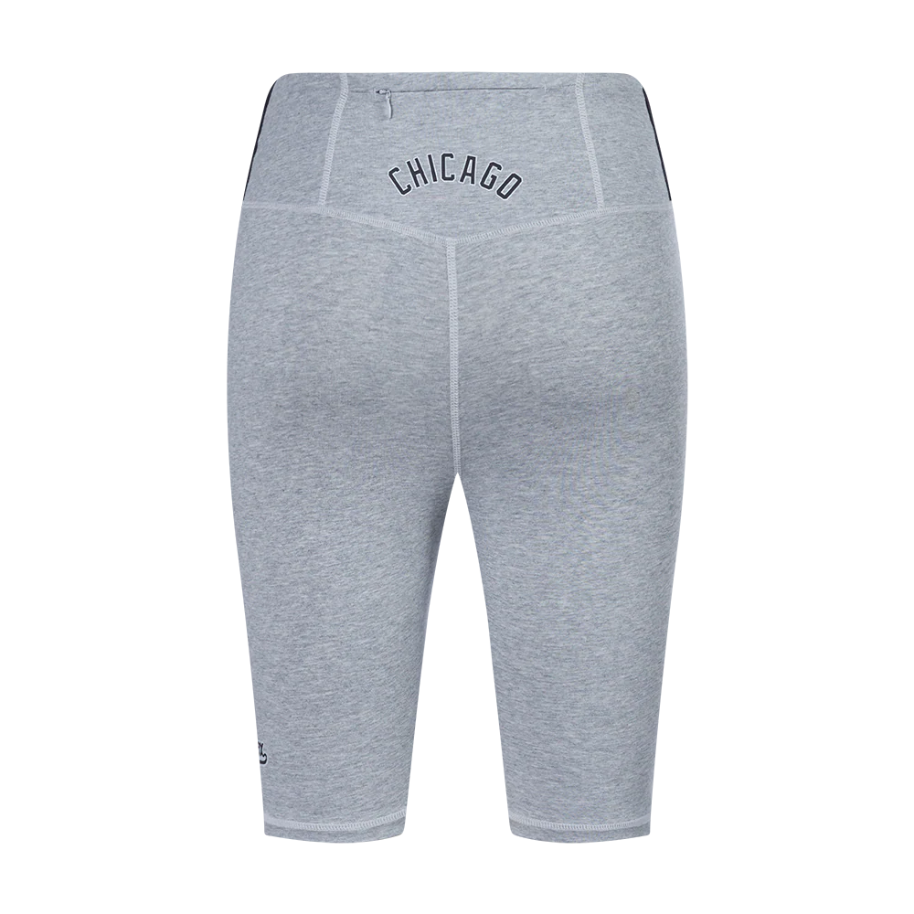 MLB CHICAGO WHITE SOX CLASSIC WOMEN'S COTTON BIKE SHORT (HEATHER GREY) - Image 3