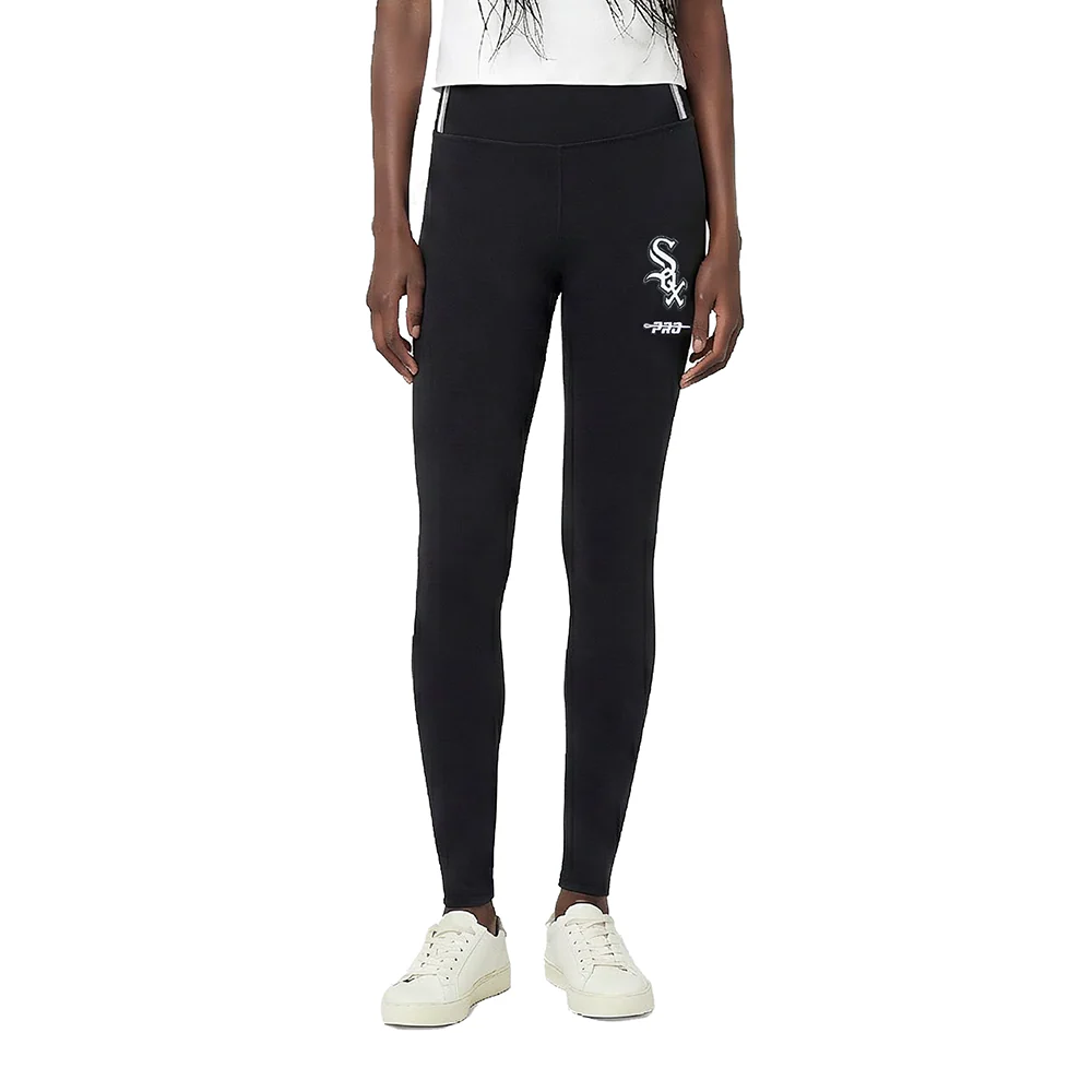 MLB CHICAGO WHITE SOX CLASSIC CHENILLE WOMEN'S HW JERSEY LEGGING (BLACK)