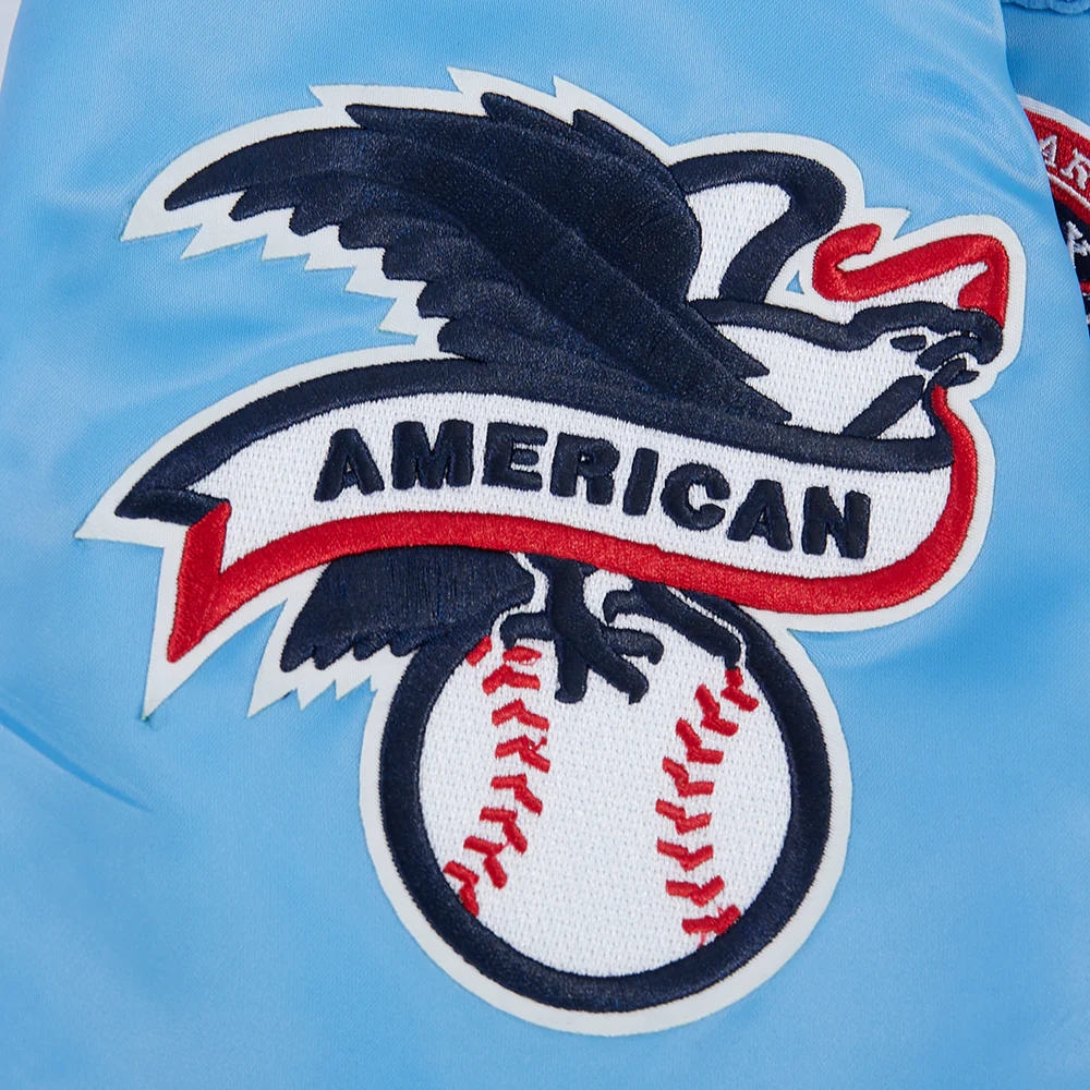 MLB CHICAGO WHITE SOX RETRO CLASSICS WOMEN'S SATIN JACKET (UNIVERSITY BLUE) - Image 9