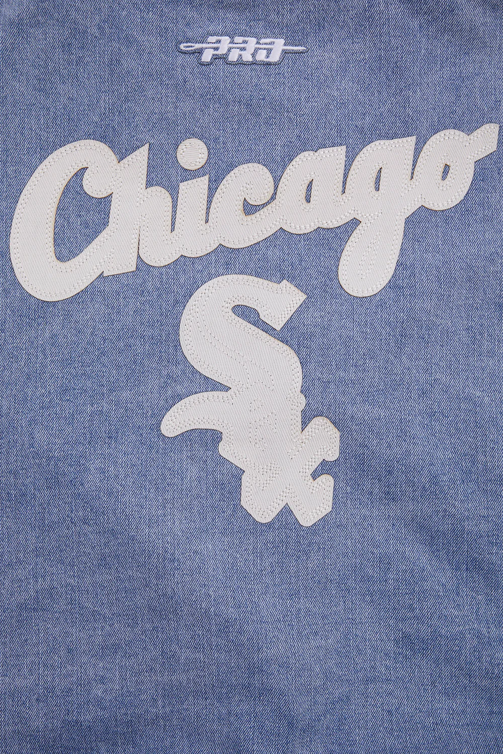 MLB CHICAGO WHITE SOX VARSITY BLUES WOMEN'S DENIM VARSITY JACKET (DENIM/LINEN) - Image 7
