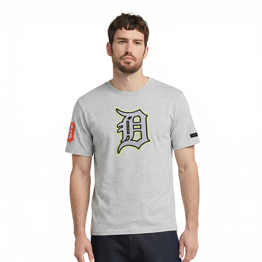 MLB DETROIT TIGERS UNDER THE LIGHTS MEN'S SINGLE JERSEY TEE (HEATHER GREY)