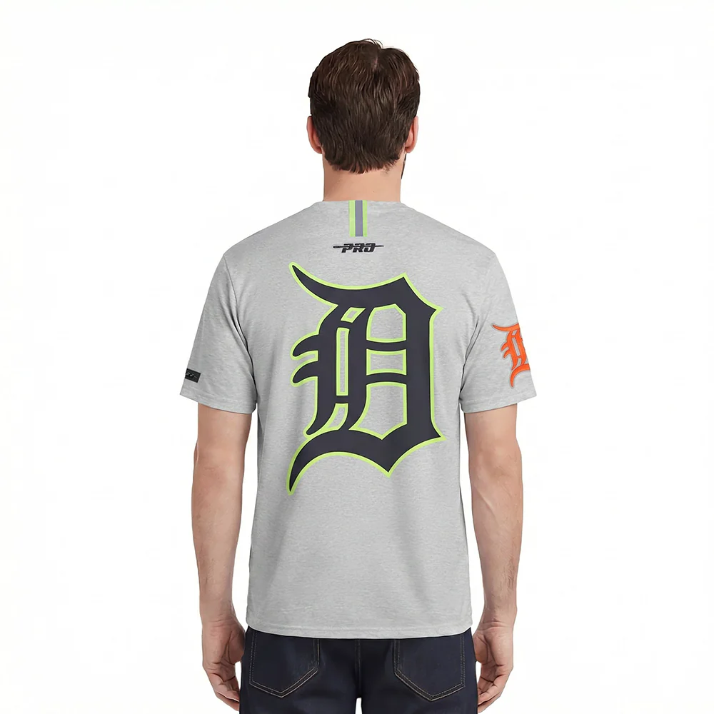 MLB DETROIT TIGERS UNDER THE LIGHTS MEN'S SINGLE JERSEY TEE (HEATHER GREY) - Image 2