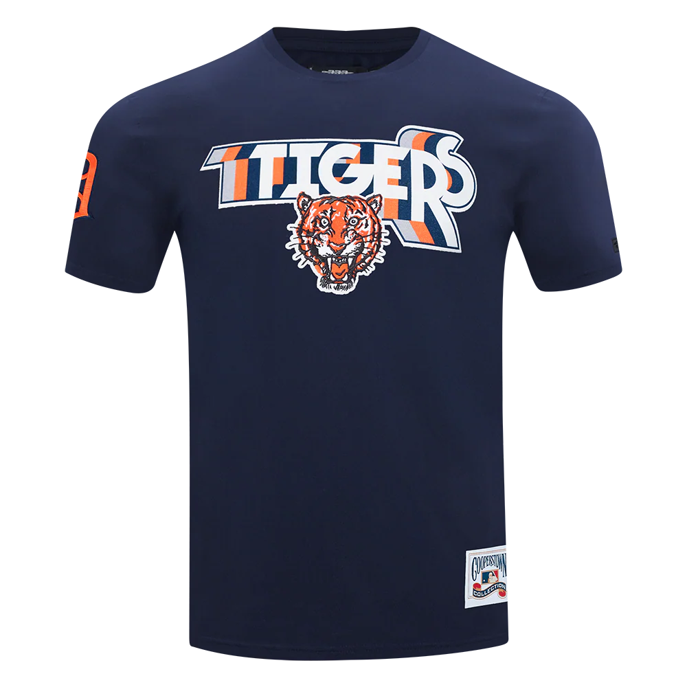 MLB DETROIT TIGERS RETRO ELEVATION MEN'S SINGLE JERSEY TOP (MIDNIGHT NAVY)