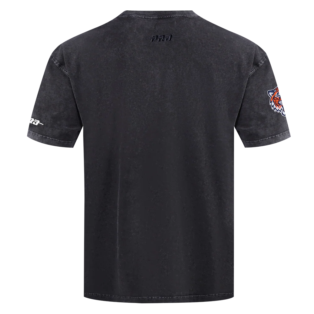 MLB DETROIT TIGERS CHROME MEN'S COTTON JERSEY DROP SHOULDER TOP (WASHED BLACK) - Image 3