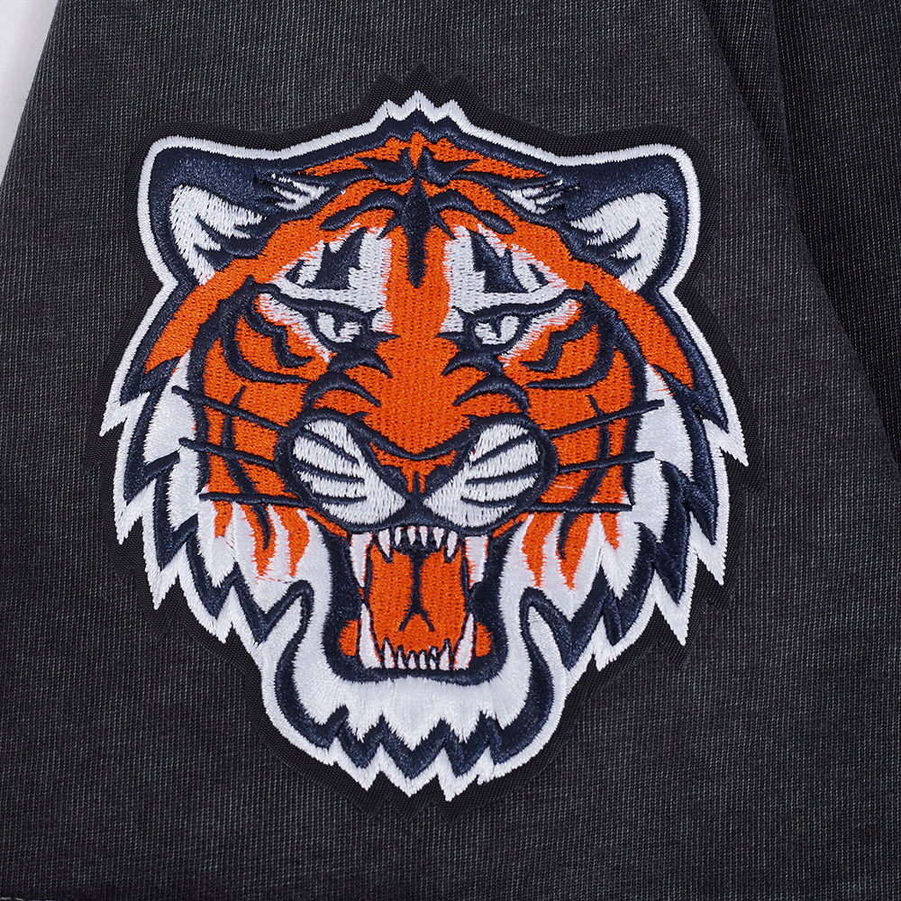 MLB DETROIT TIGERS CHROME MEN'S COTTON JERSEY DROP SHOULDER TOP (WASHED BLACK) - Image 5