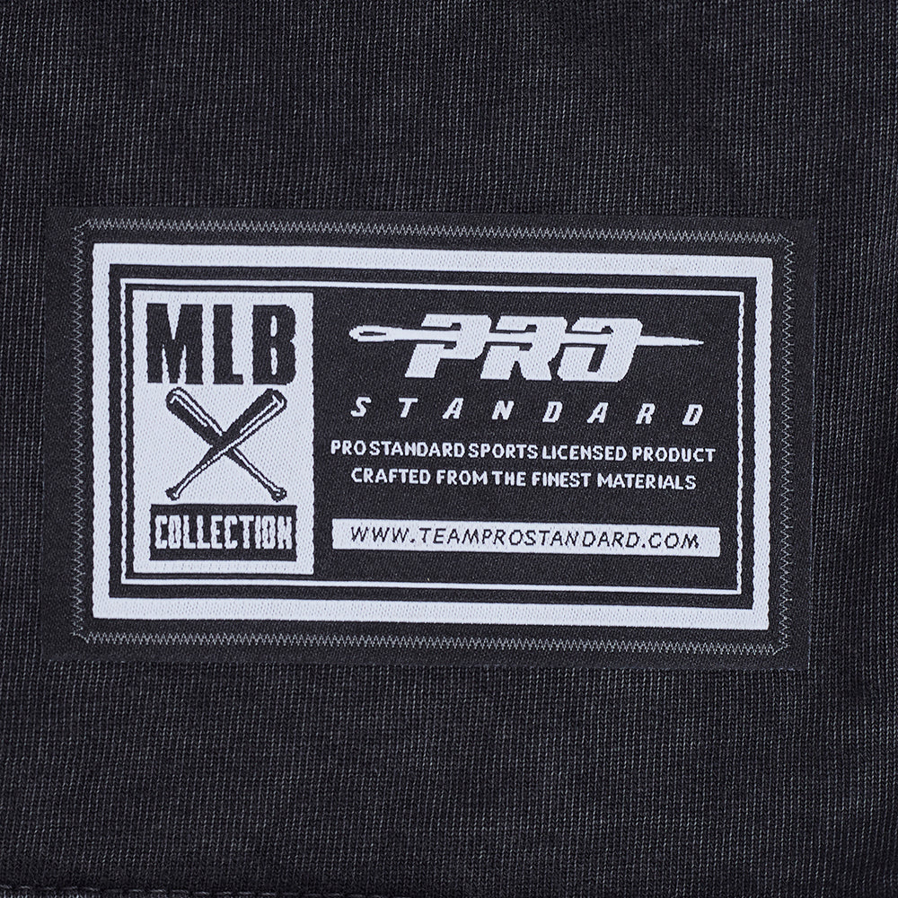 MLB DETROIT TIGERS CHROME MEN'S COTTON JERSEY DROP SHOULDER TOP (WASHED BLACK) - Image 6
