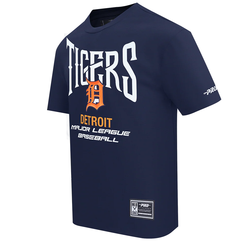 MLB DETROIT TIGERS CITY TOUR 2.0 MEN'S COTTON JERSEY DROP SHOULDER TOP (MIDNIGHT NAVY) - Image 2