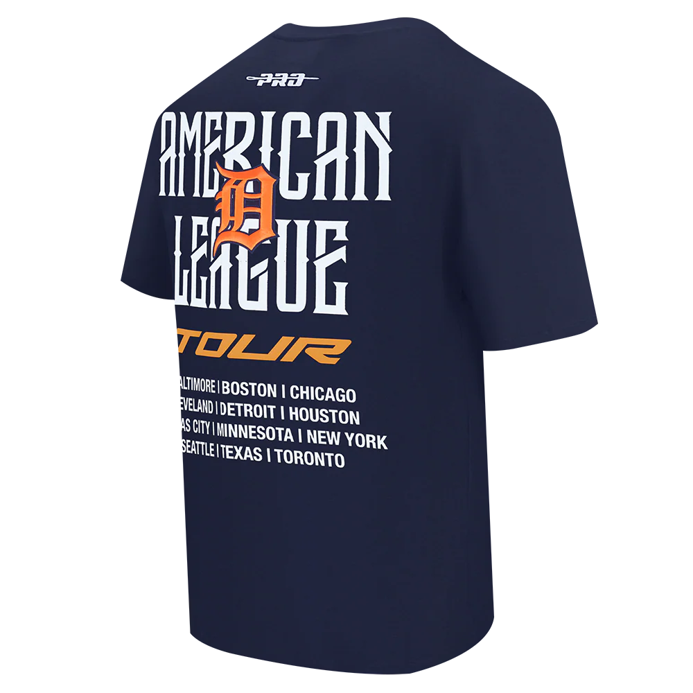 MLB DETROIT TIGERS CITY TOUR 2.0 MEN'S COTTON JERSEY DROP SHOULDER TOP (MIDNIGHT NAVY) - Image 4