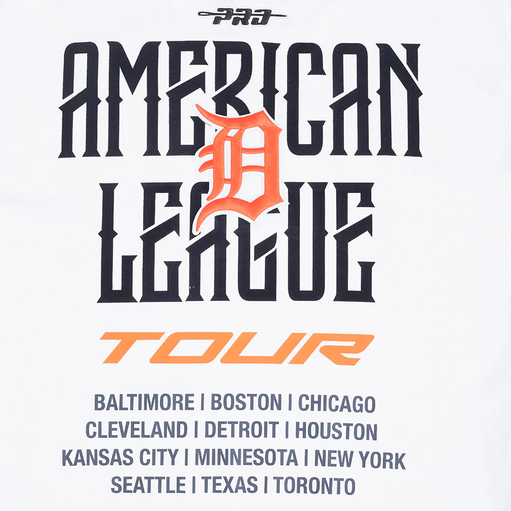 MLB DETROIT TIGERS CITY TOUR 2.0 MEN'S COTTON JERSEY DROP SHOULDER TOP (WHITE) - Image 6